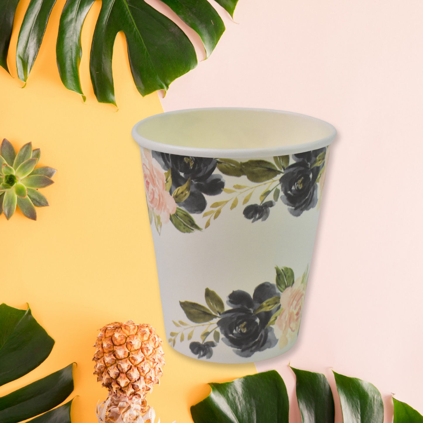 Disposable Paper Cups Disposable Tea Coffee Cups (10 Pcs Set Mix Color Design) - LootFaat