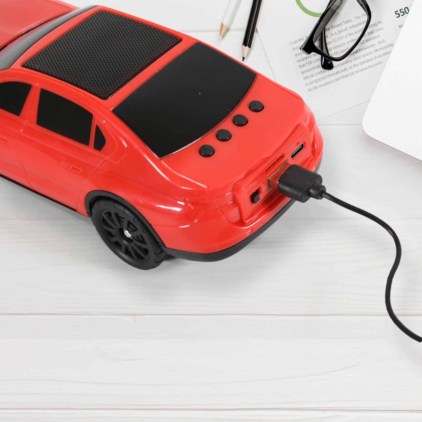 Wireless Bluetooth Speaker Portable Car Shape Music Speaker Support Bluetooth Tf Card Usb Fm Radio Function Unique Shape Car Speaker - LootFaat