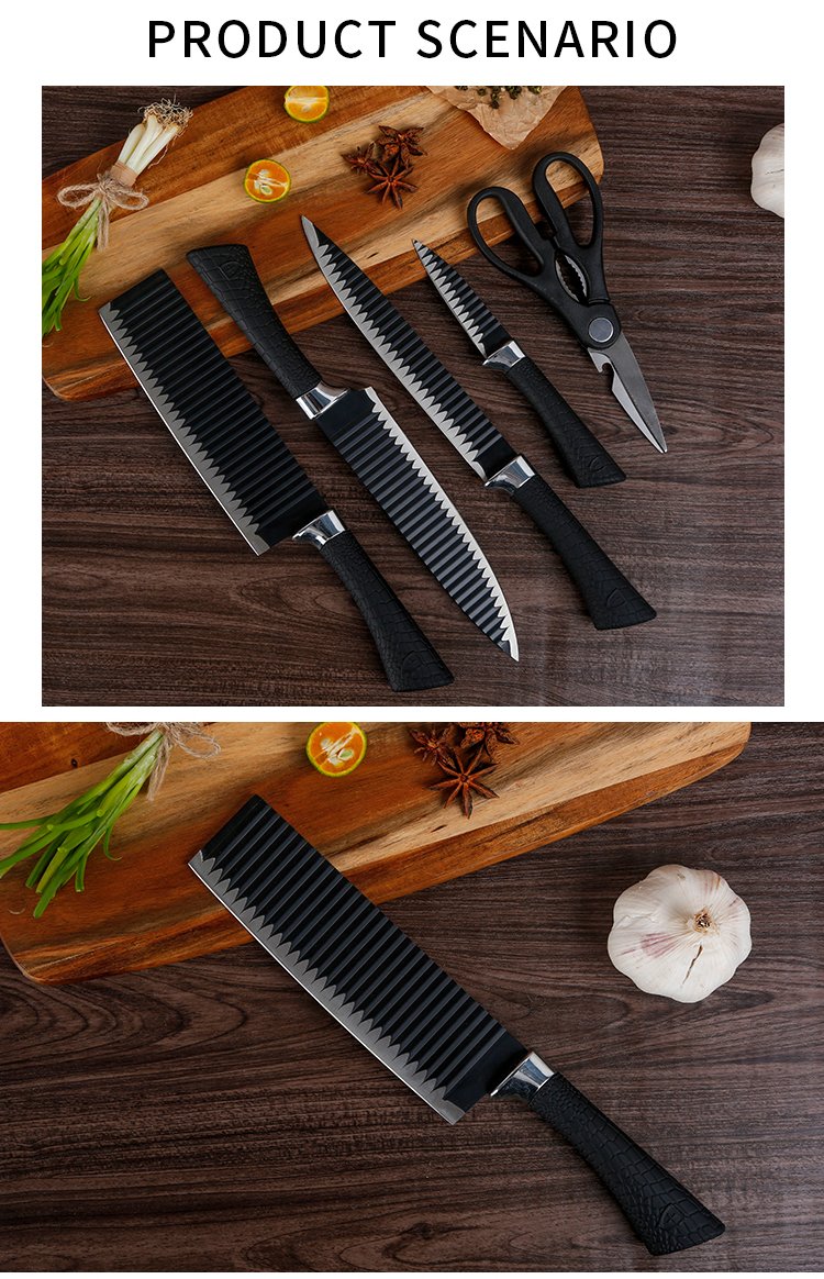 Stainless Steel Knife Set With Chef Peeler And Scissor (6 Pieces) - LootFaat
