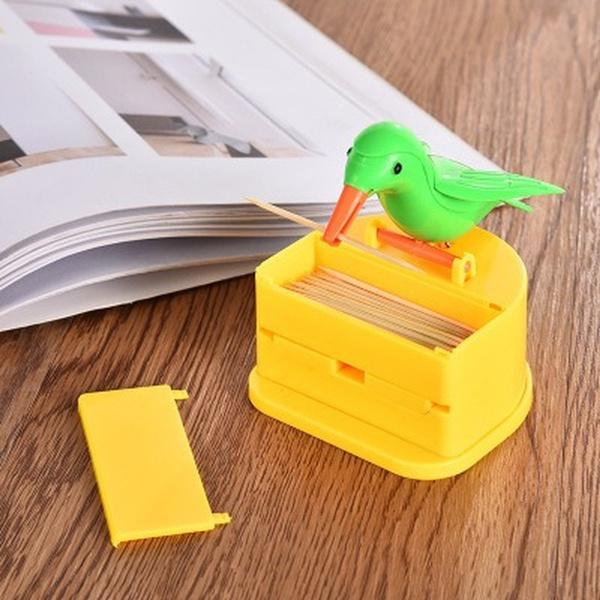Portable Automatic Bird Toothpick Storage Box - LootFaat