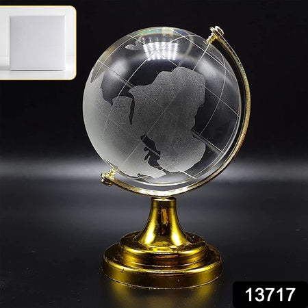 Crystal Globe World Map 50 Mm With Golden Stand (1 Pc) - LootFaat