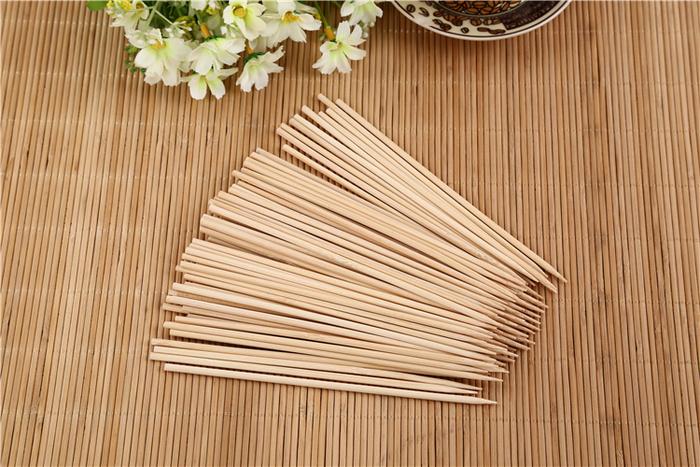 Camping Wooden Color Bamboo Bbq Skewers Barbecue Shish Kabob Sticks Fruit Kebab Meat Party Fountain Bamboo Bbq Sticks Skewers Wooden (20cm) - LootFaat