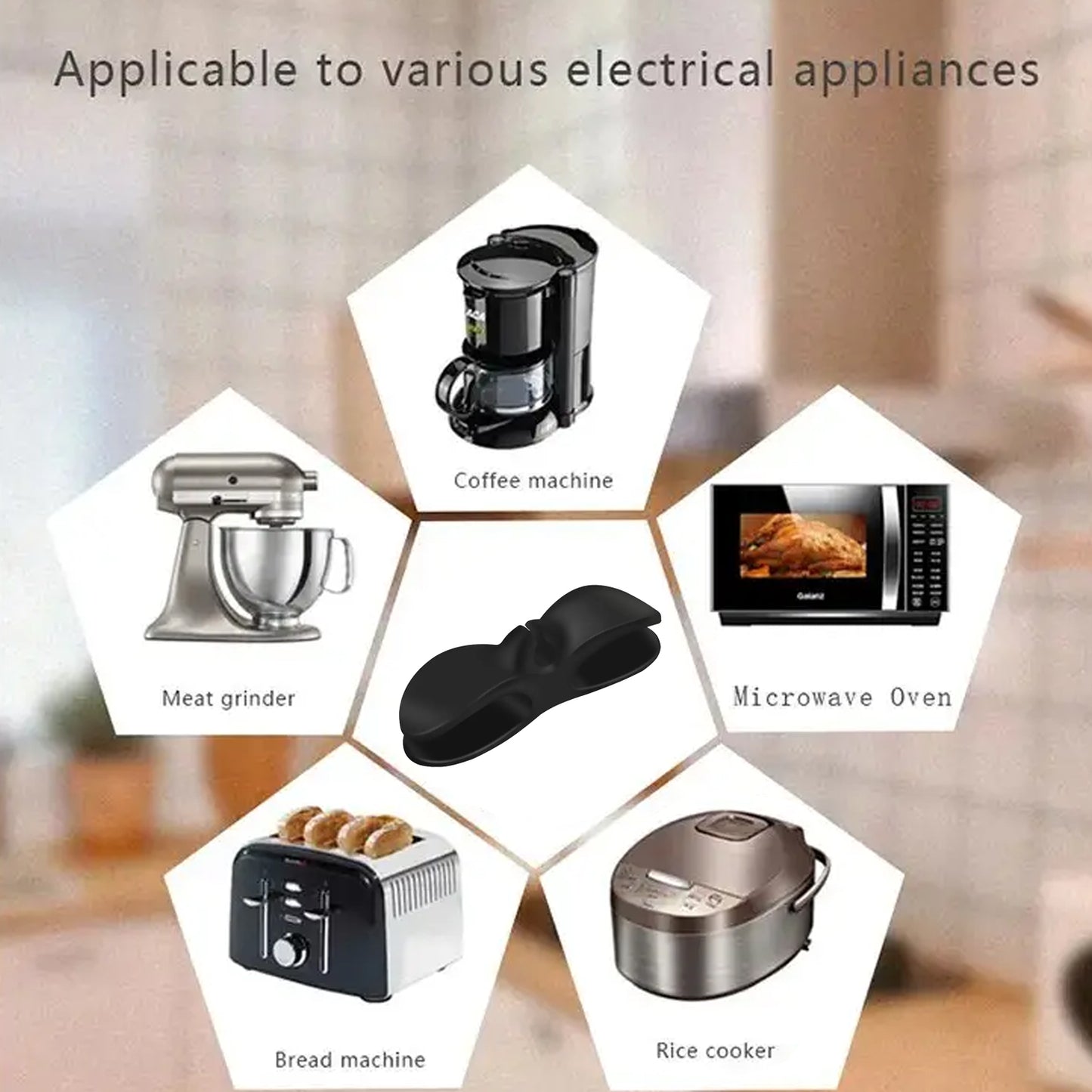 Cable Organizer For Appliances Cable Winders Self-adhesive Cable Holder For Kitchen Appliances Cable Clips Cable Holder Cable Winder Cable Guide Cable Shorter - LootFaat