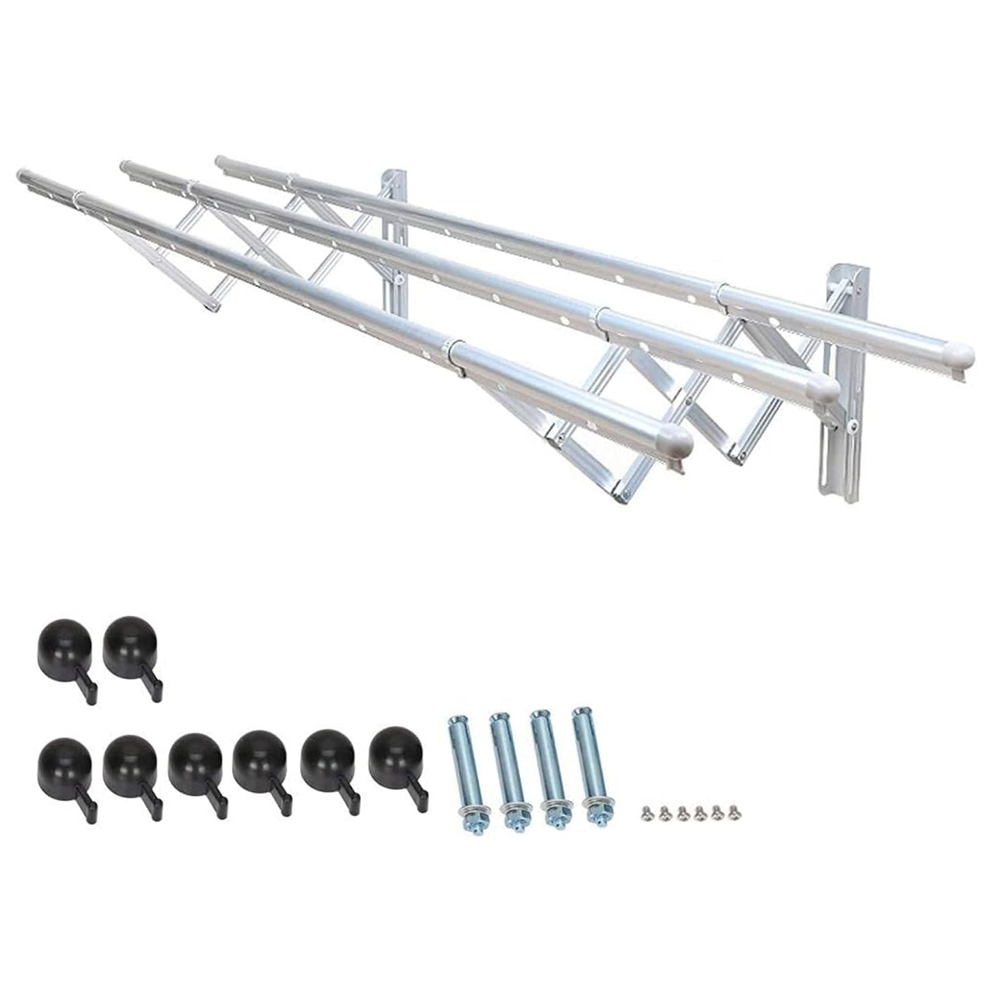 Clothes Rail Rack Clothes Drying Racks Airer Clothes Drying Rack Wall Mounted Clotheshorse Clothes Airer Washing Cloth Line Extendable Fold Towel Rack Bar For Bathroom Indoor Outdoor - LootFaat