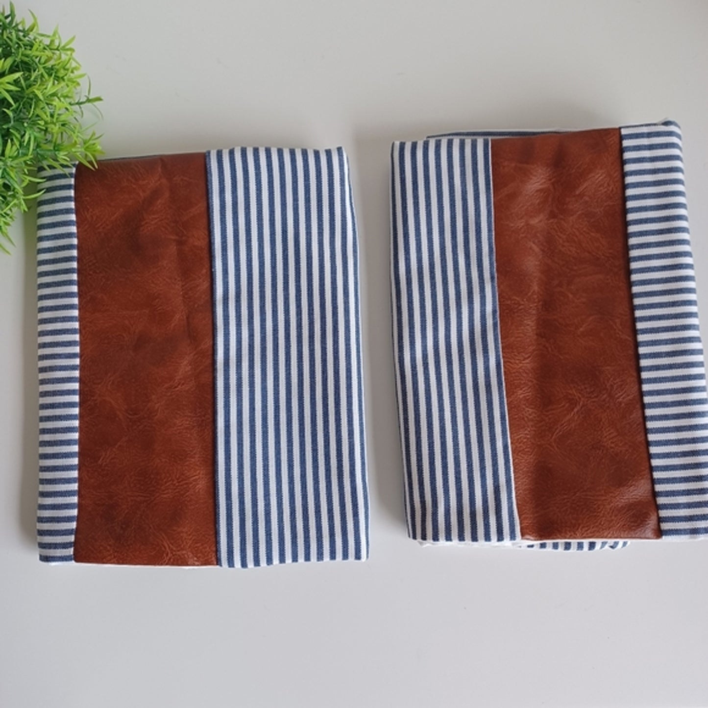 Pillow Covers Leather Cotton Cushion Covers (16 16 Inch 1 Pair 2 Pc) - LootFaat