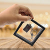 Suitcase Nail Clipper Keychain & 3D Floating Display Case Set