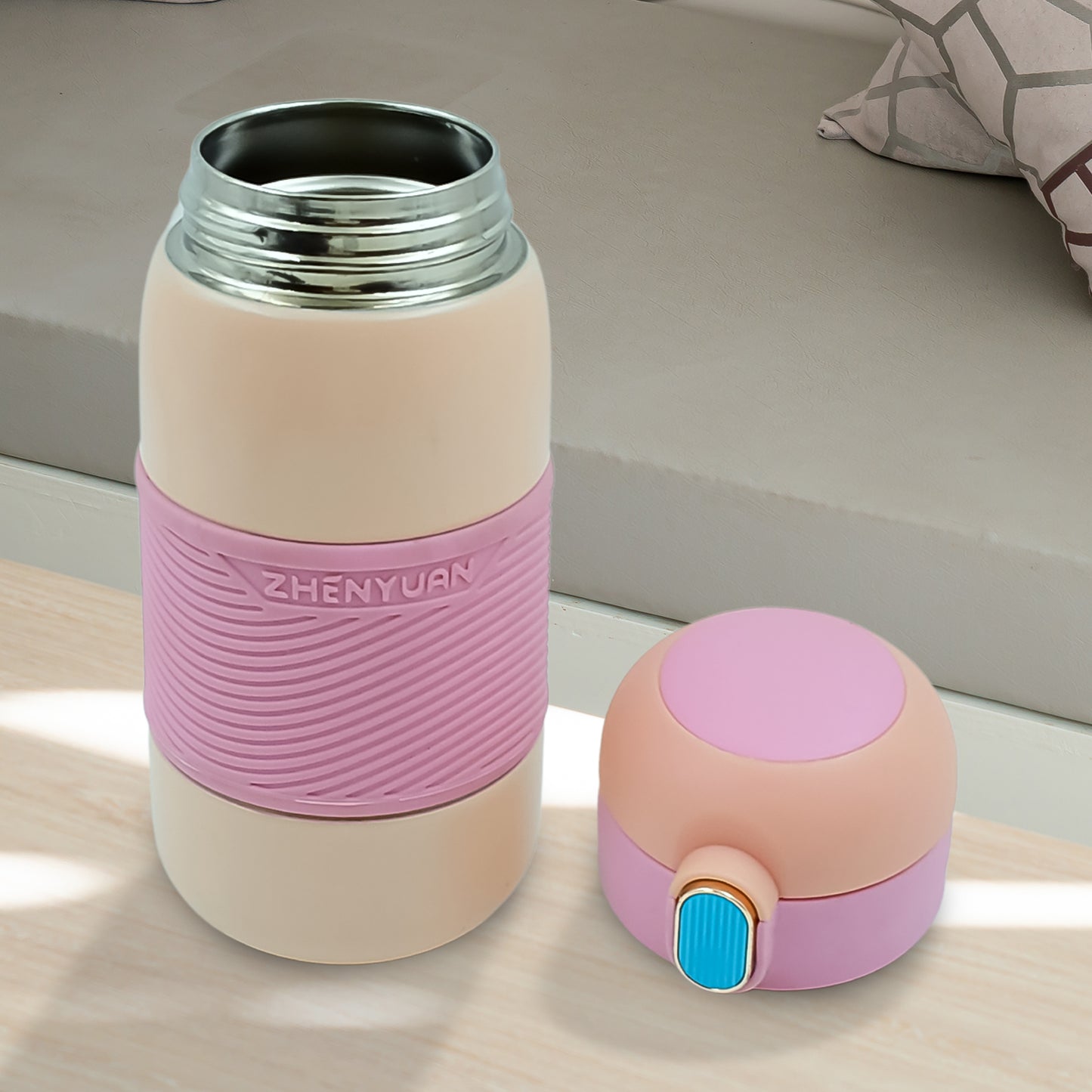 Insulated Stainless Steel Bottle With Rubber Grip (420 Ml) - LootFaat