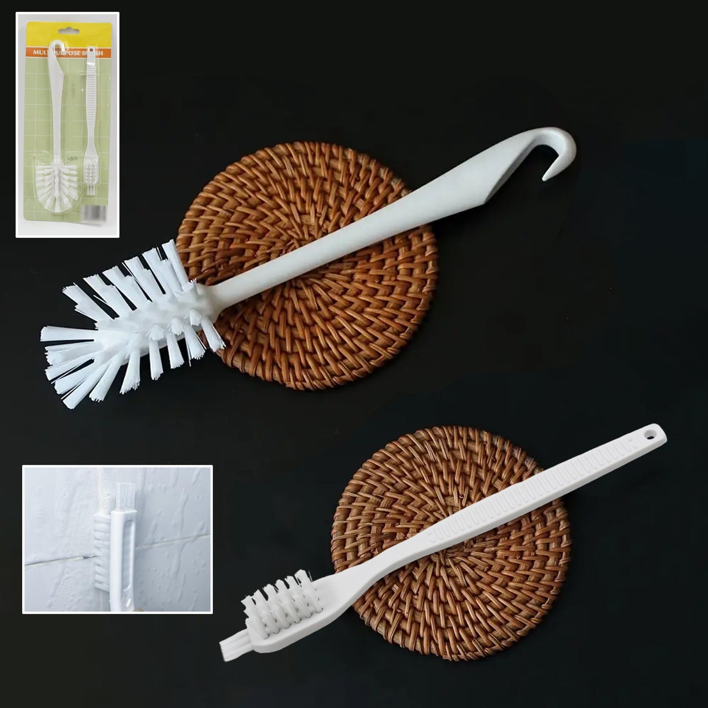 Multifunctional Cleaning Brush (2 Pcs Set) - LootFaat