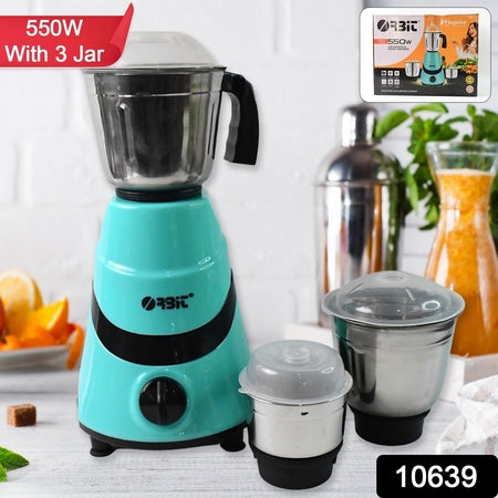 Orbit 550W Mixer Grinder - 3 Stainless Steel Jars