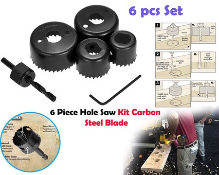 Hole Saw Set Drill Bit Set 32mm38mm44mm54mm (6 Pcs) - LootFaat