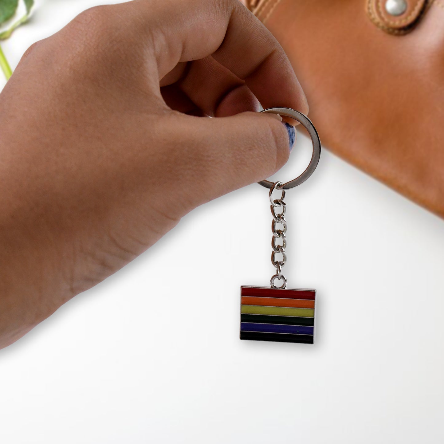 Rainbow Design Metal Keyring Key Chain (1 Pc) - LootFaat