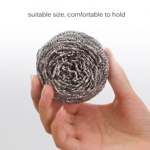 Round Shape Stainless Steel Scrubber (Pack Of 6) - LootFaat