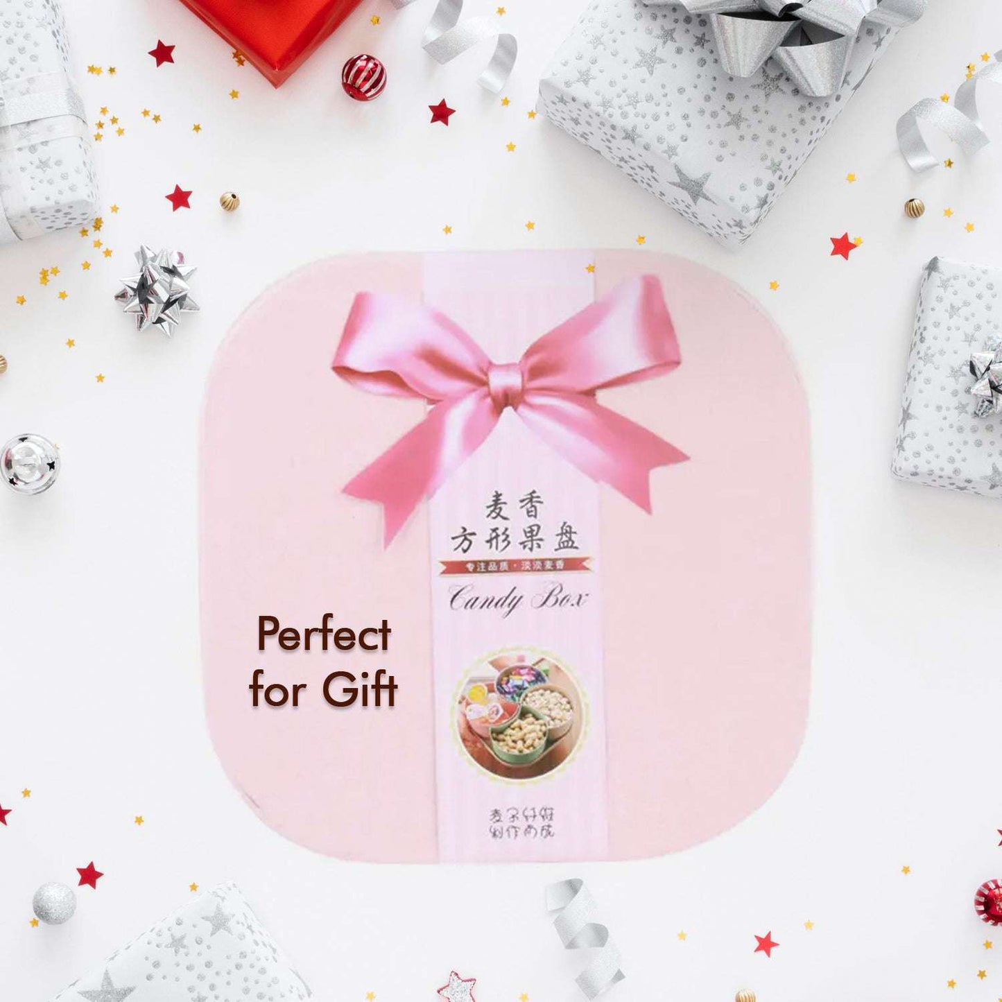 Candy Box Large Capacity Space-saving Compartment Design Creative Divided Food Fruit Plate For Living Roomfruit_candy_box_4comp - LootFaat