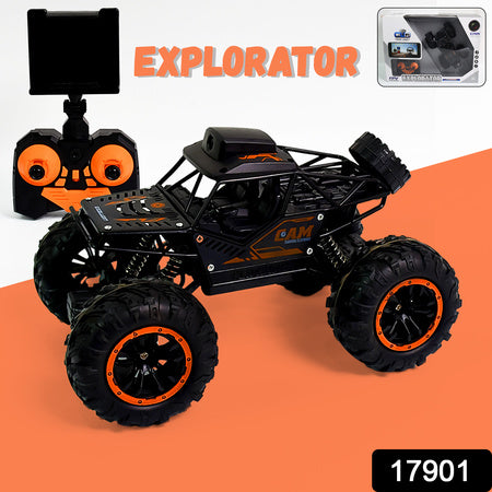 Remote Control Car With Camera Off-road Remote Control Truck Monster Trucks For Boys 8-12 Birthday Gift For Kids Adults Gift For Boys And Girls Hd Camera Rock Crawler Monster Truck Toy - LootFaat