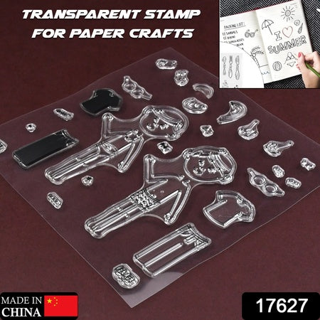 Reusable Rubber Stamp Tpr Stamp Diy Accessories Good Stamping Effect Diy Transparent Stamp Stick Repeatedly For Envelope For Diary For Invitation Letter Photo Album Decoration For Paper Crafts (Mix Design 1 Set) - LootFaat