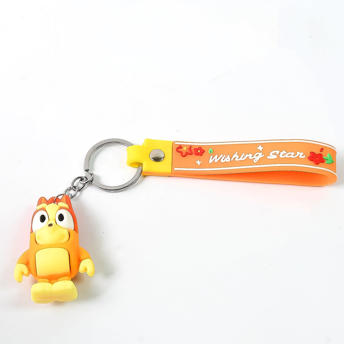 Cute Cartoon Silicone 3d Key Chain With Metal Hook Strap (Pack Of 1) - LootFaat