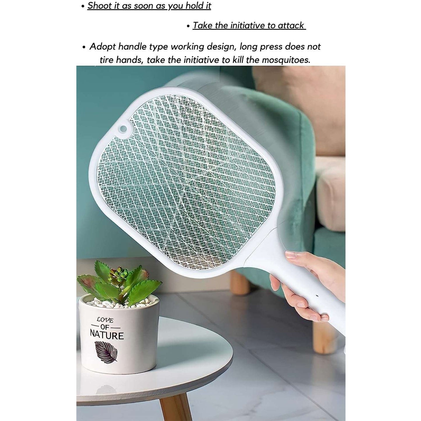 Mosquito Killer Racket Rechargeable Automatic Electric Fly Swatter Mosquito Zapper Racket With Uv Light Lamp Mosquito Swatter With Usb Charging Base Electric Insect Killer Racket Machine Bat - LootFaat