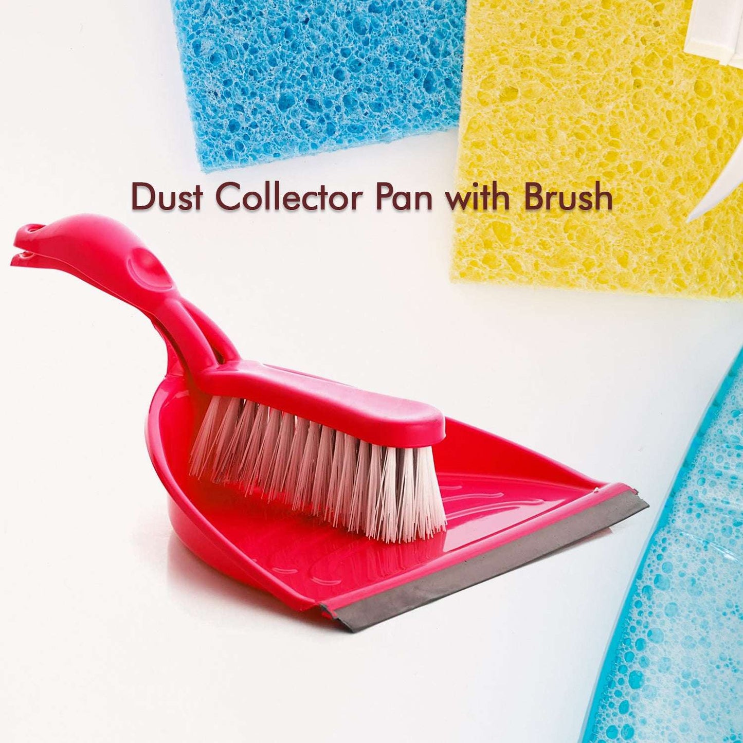 Dustpan Set With Brush Dust Collector Pan With Long Handle Supadi Multipurpose Dust Collector Cleaning Utensil Flat Scoop Handheld Sweeping Up And Carrying Container - LootFaat