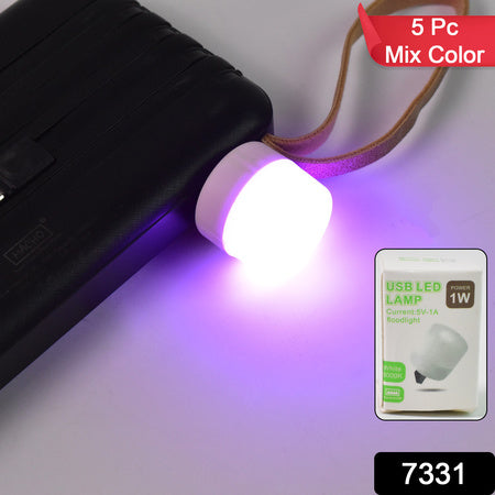 Usb Led Lamp Night Light Mini Portable For Pc And Laptop (5 Pcs Mix Color) - LootFaat