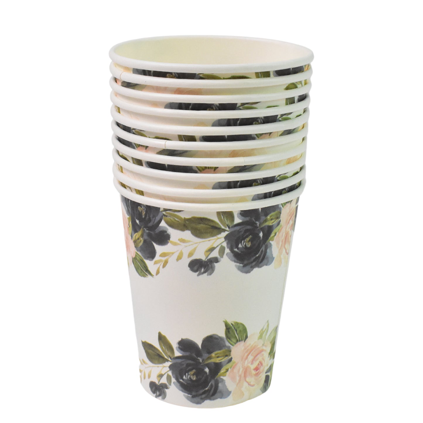 Disposable Paper Cups Disposable Tea Coffee Cups (10 Pcs Set Mix Color Design) - LootFaat