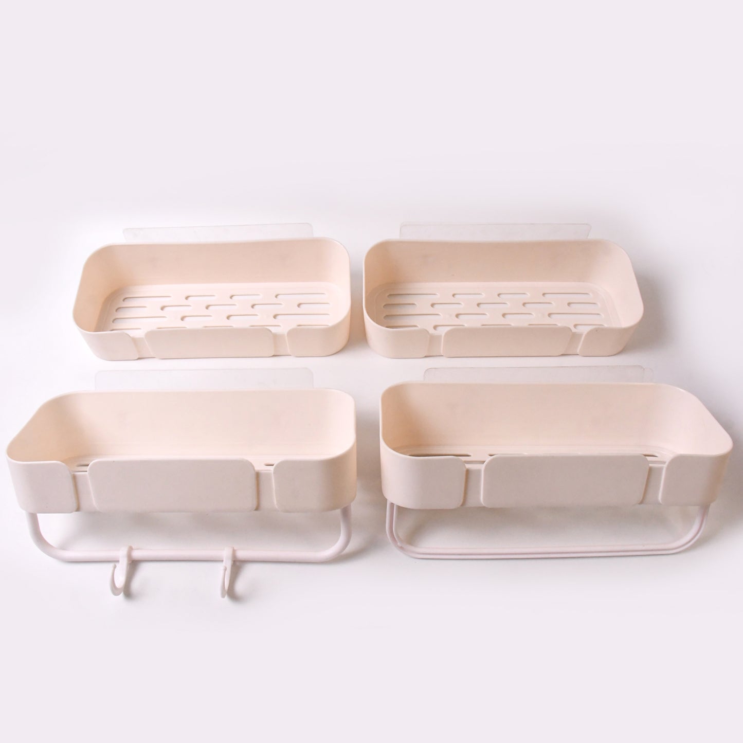 Multipurpose Kitchen Bathroom Wall Corner Shelf Rack (4 Pcs Set) - LootFaat