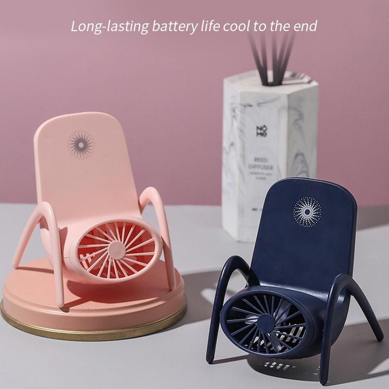 Portable Mobile Phone Holder Fan Personal Fan Multi- Function Fan Handheld Charging Fan (Battery Not Include) - LootFaat