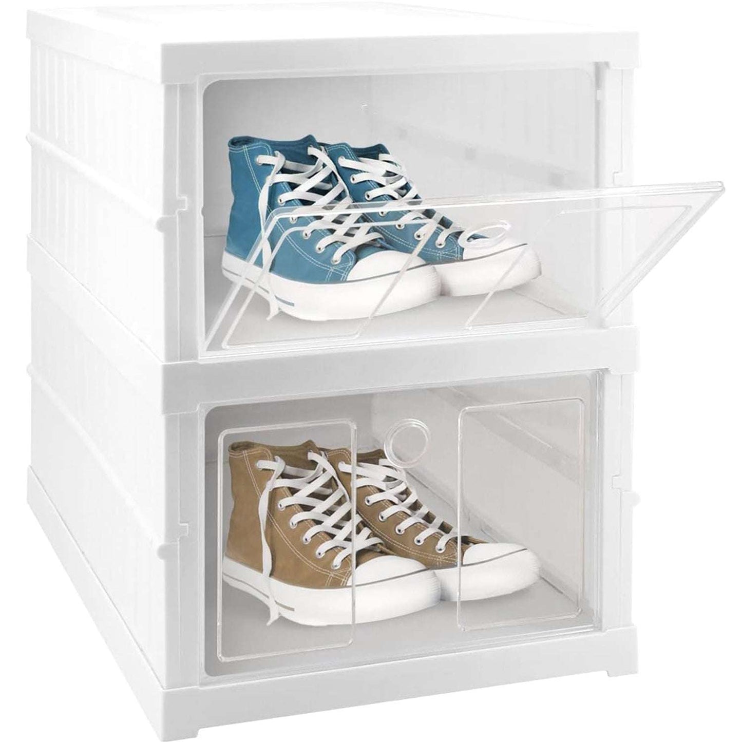 Stackable Multifunctional Storage For Clothes Foldable Drawer Shelf Basket Utility Cart Rack Storage Organizer Cart For Kitchen Pantry Closet Bedroom Bathroom Laundry (2 Layer 1 Pc) - LootFaat