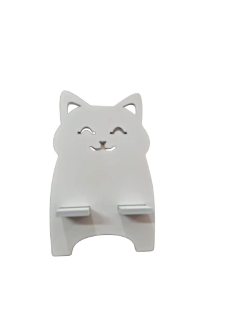 wooden white mobile holde