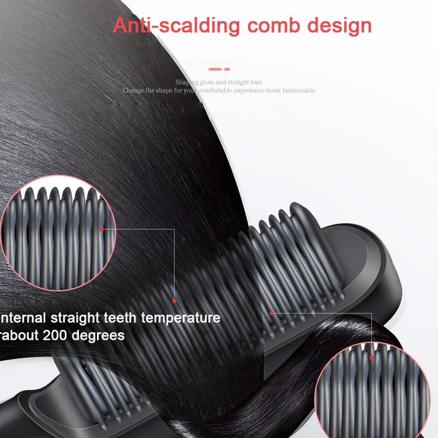 Hqt-909b Hair Straightener Used While Massaging Hair Scalps And Head. - LootFaat