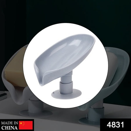 Self Draining Soap Holder For Bathroom Leaf Shape Soap Dish Kitchen Soap Tray - LootFaat