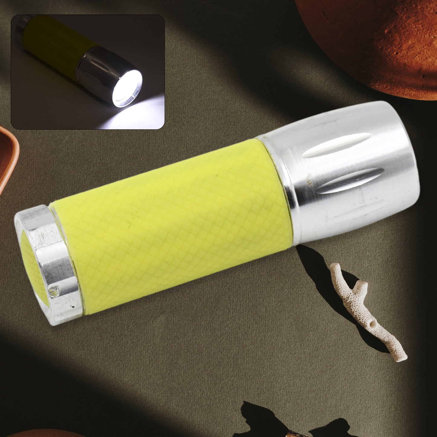 Portable Mini Torch Flashlight 9 Led Powerful High Lumens Pen Light Easy To Carry Portable Pocket Compact Torch For Emergency 3 Battery Operated (Battery Not Included 1 Pc) - LootFaat