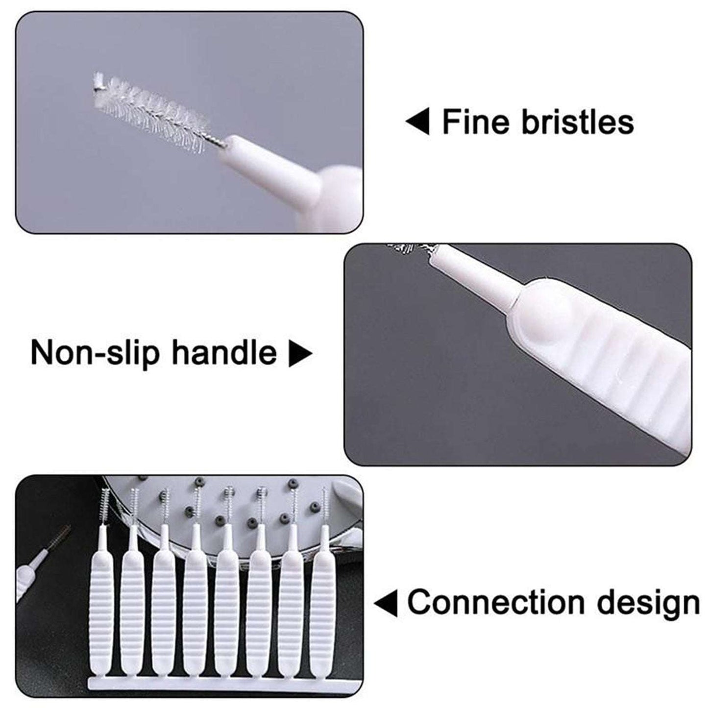 10pcs Shower Nozzle Cleaning Brush Reusable Multifunctional Shower Head Anti-clogging Small Brush - LootFaat