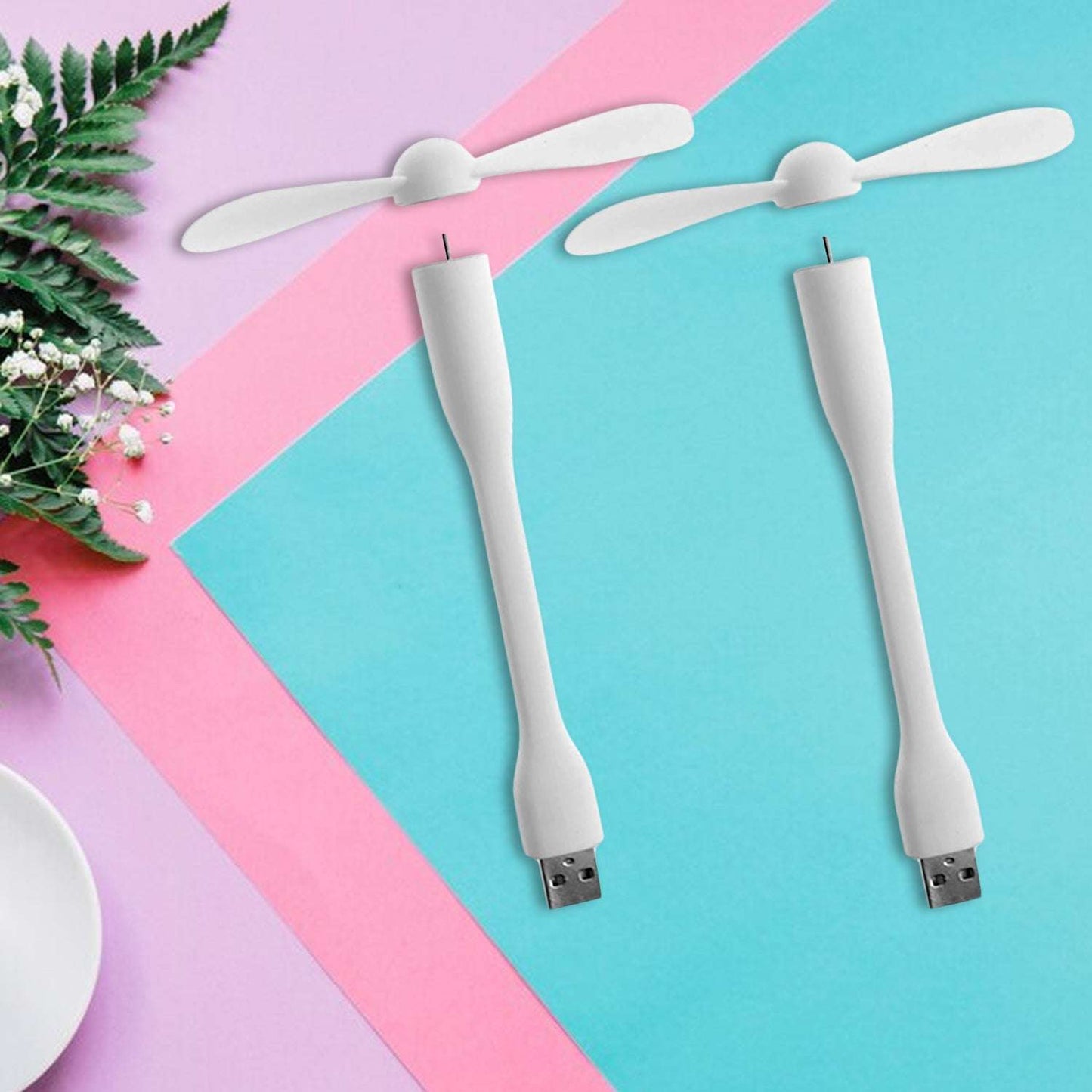 3-in-1 Portable USB Fan, Light & USB Hub Combo