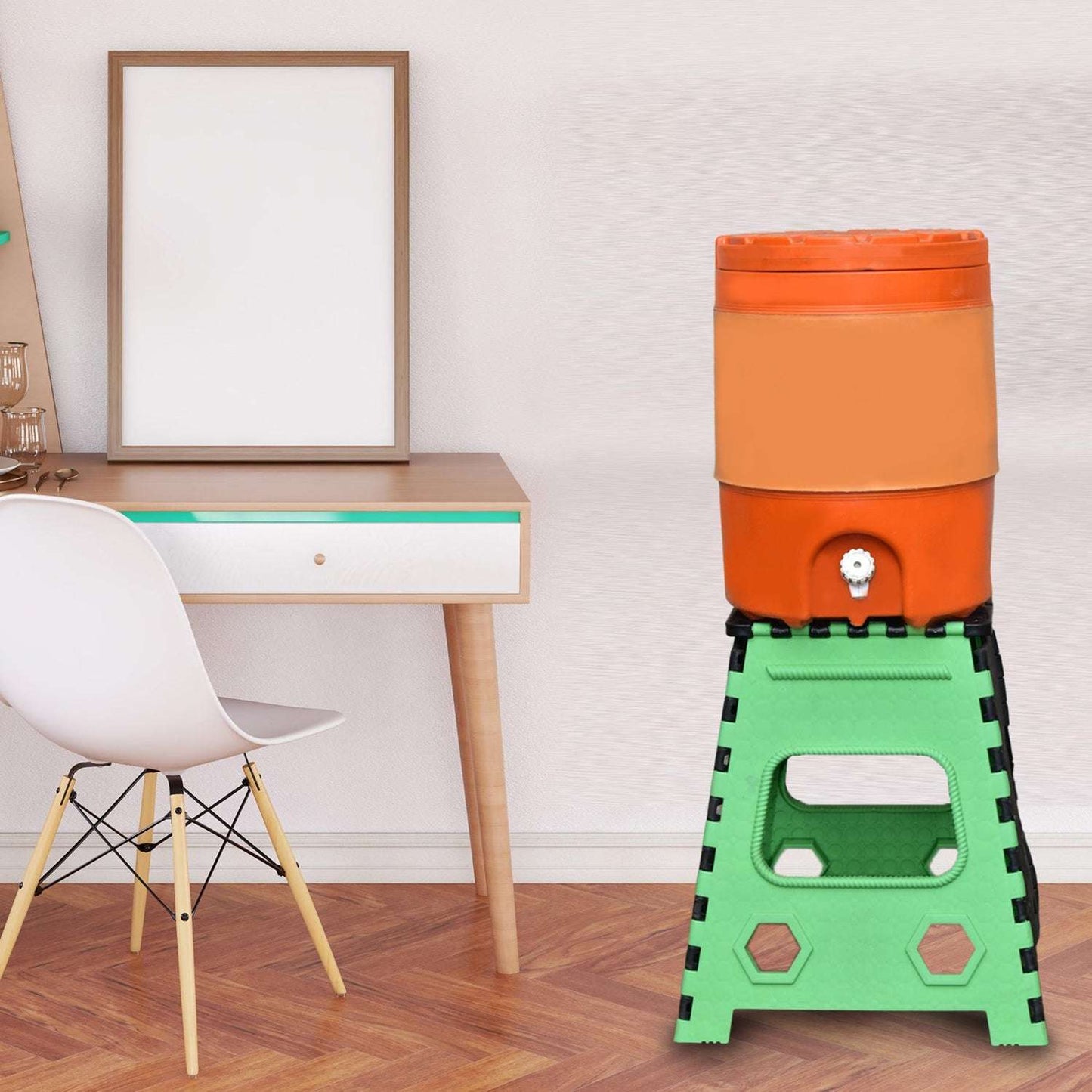 1pc 18inch Folding Stool For Adults And Kids Also For Kitchen Stepping With (Brown Box) - LootFaat