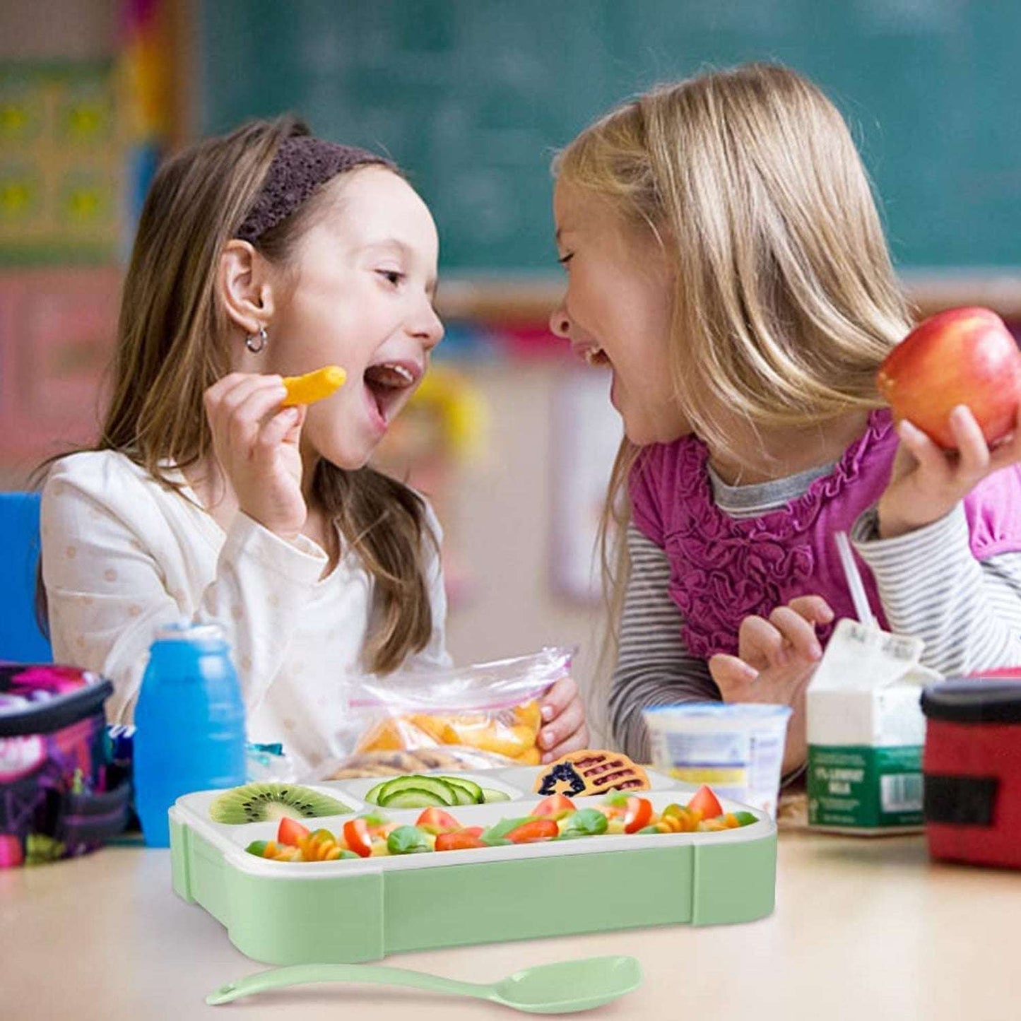 Lunch Box 4 Compartment With Leak Proof Lunch Box For School Office Use - LootFaat
