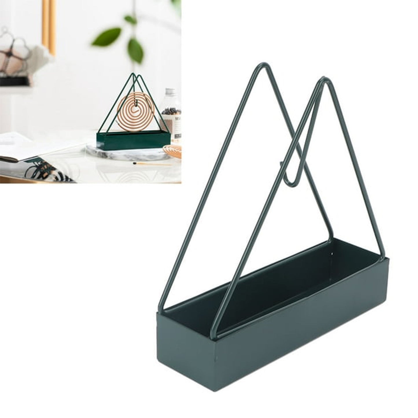 Mosquito Coil Holder Frame Triangular Shape Iron Mosquito Incense Holder Mosquito Repellent Incense Holder Hanging Mosquito Repellent Outdoor Stylish Mosquito Repellent Incense Holder - LootFaat