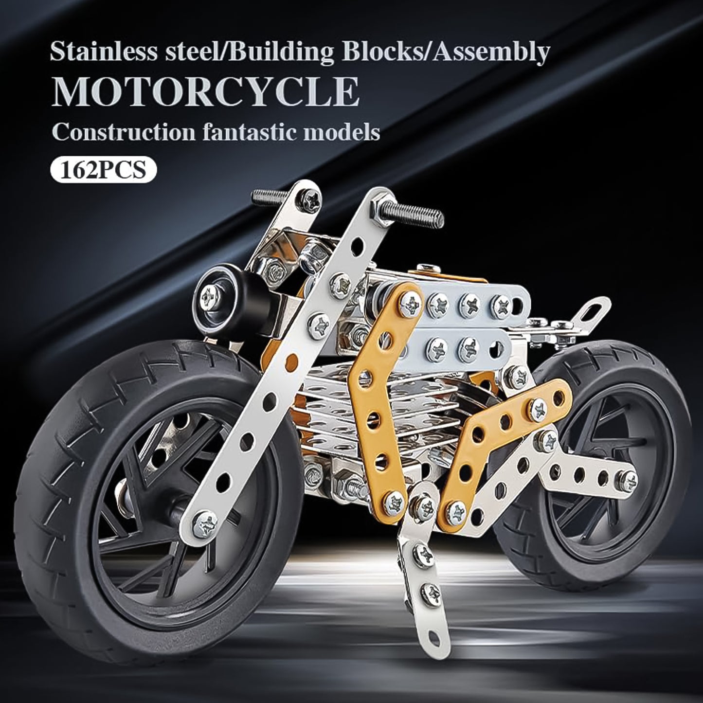 Metal Diy Bike Building Blocks For Kids (Bike 162 Pc Of Bike Tool 1 Set) - LootFaat