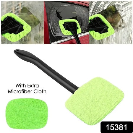 Windshield Clean Car Glass Cleaner Wiper With 1 Extra Microfiber Cloth (1 Pc 38 Cm Long) - LootFaat
