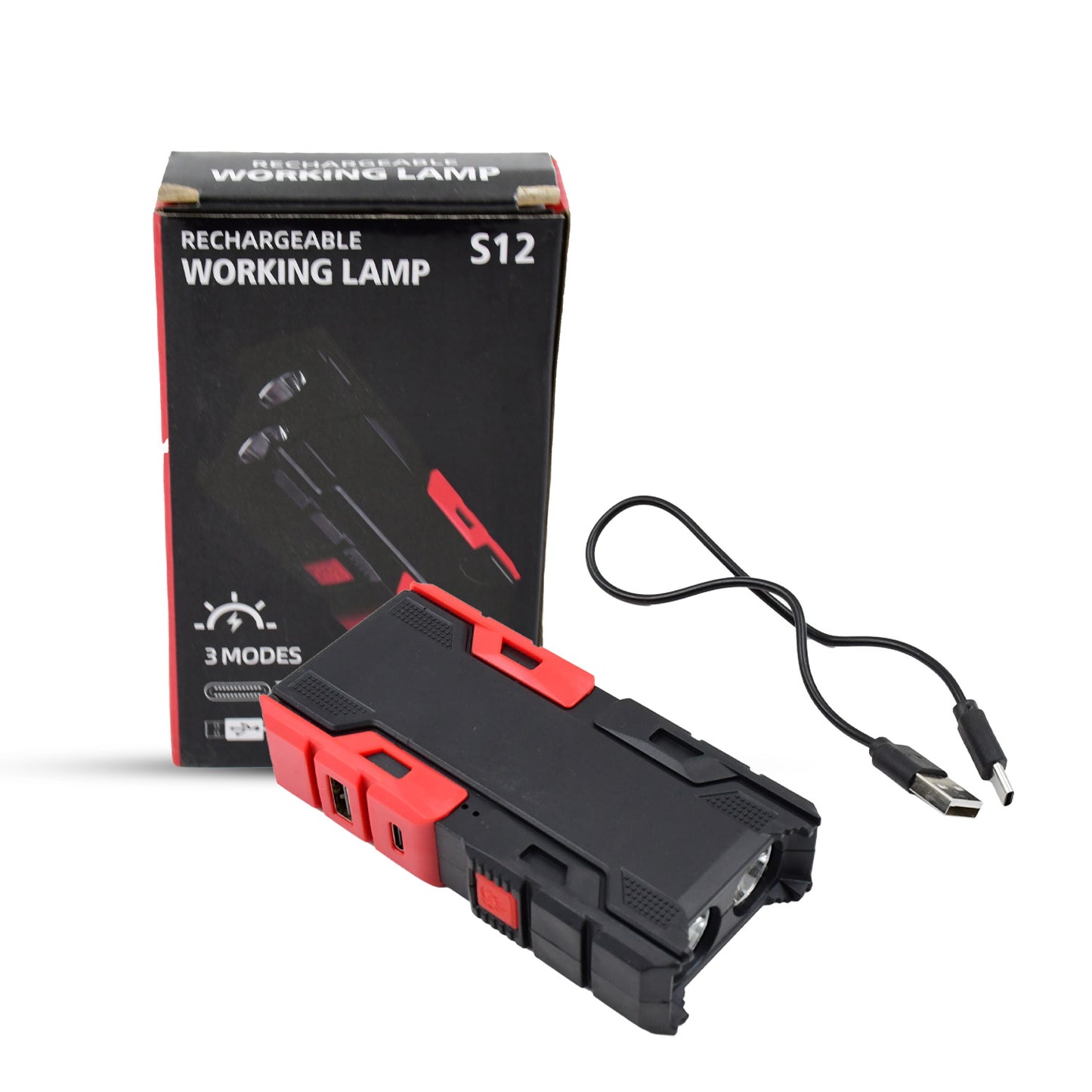 Rechargeable Mini Led Flashlight With Power Bank 3 Modes (1 Pc) - LootFaat