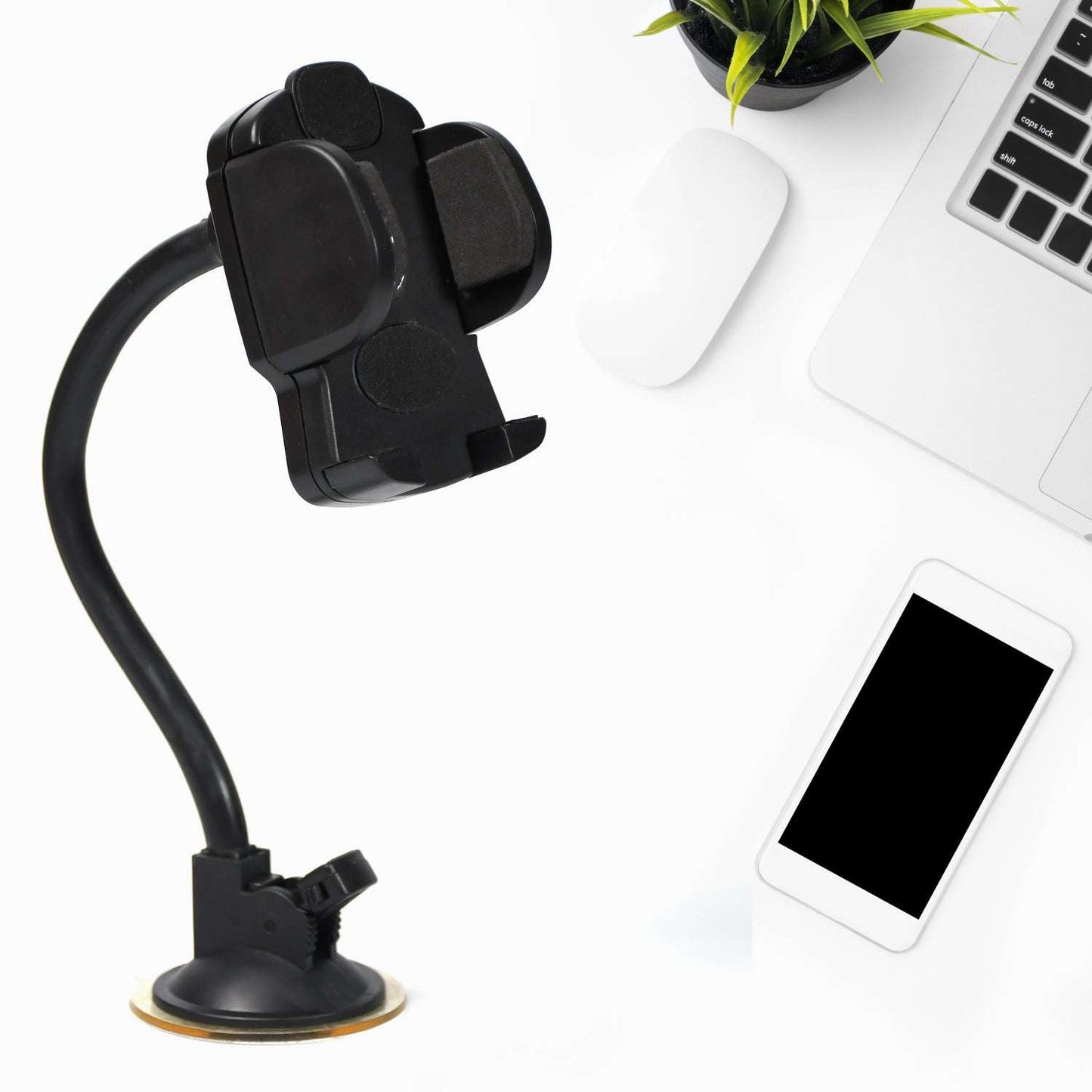 Mobile Phone Holder Long 27cm For Car Windscreen Car Long Phone Mount Dashboard Mount Long Arm Cell Phone Holder With Strong Suction Cup - LootFaat