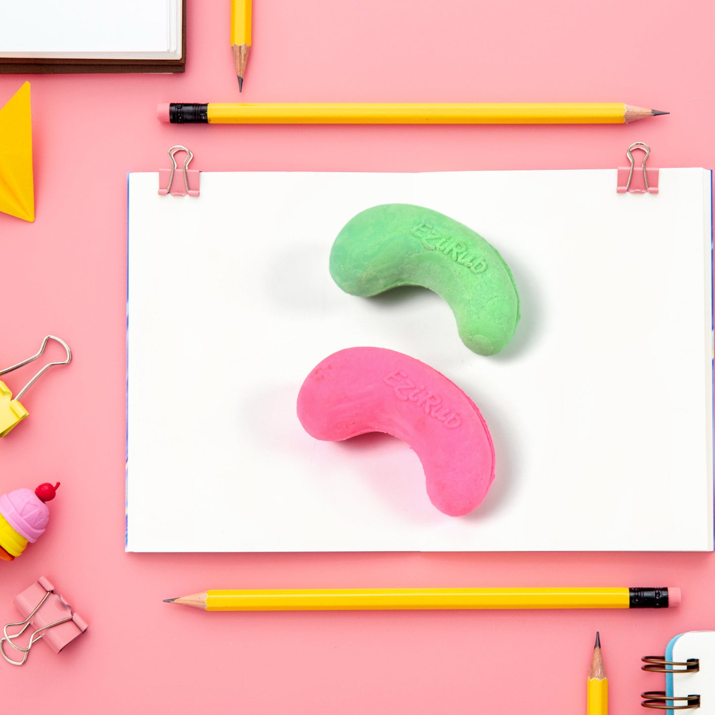 Cashew Nut Eraser Rubber Erasers (1 Pc Mix Colour Design) - LootFaat