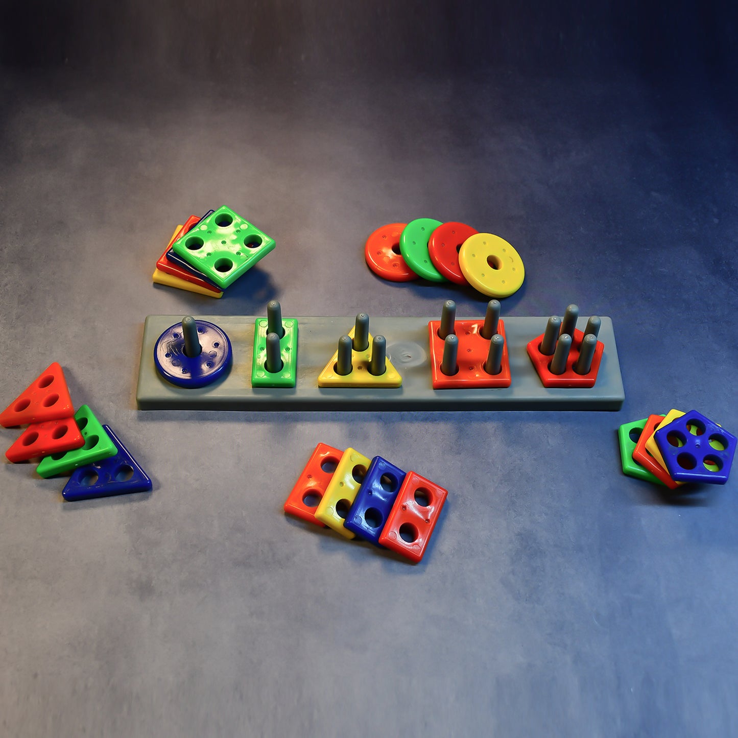 Geometric Brick - 5 Angle Matching Column Blocks For Kids - Preschool Educational Learning Toys. - LootFaat