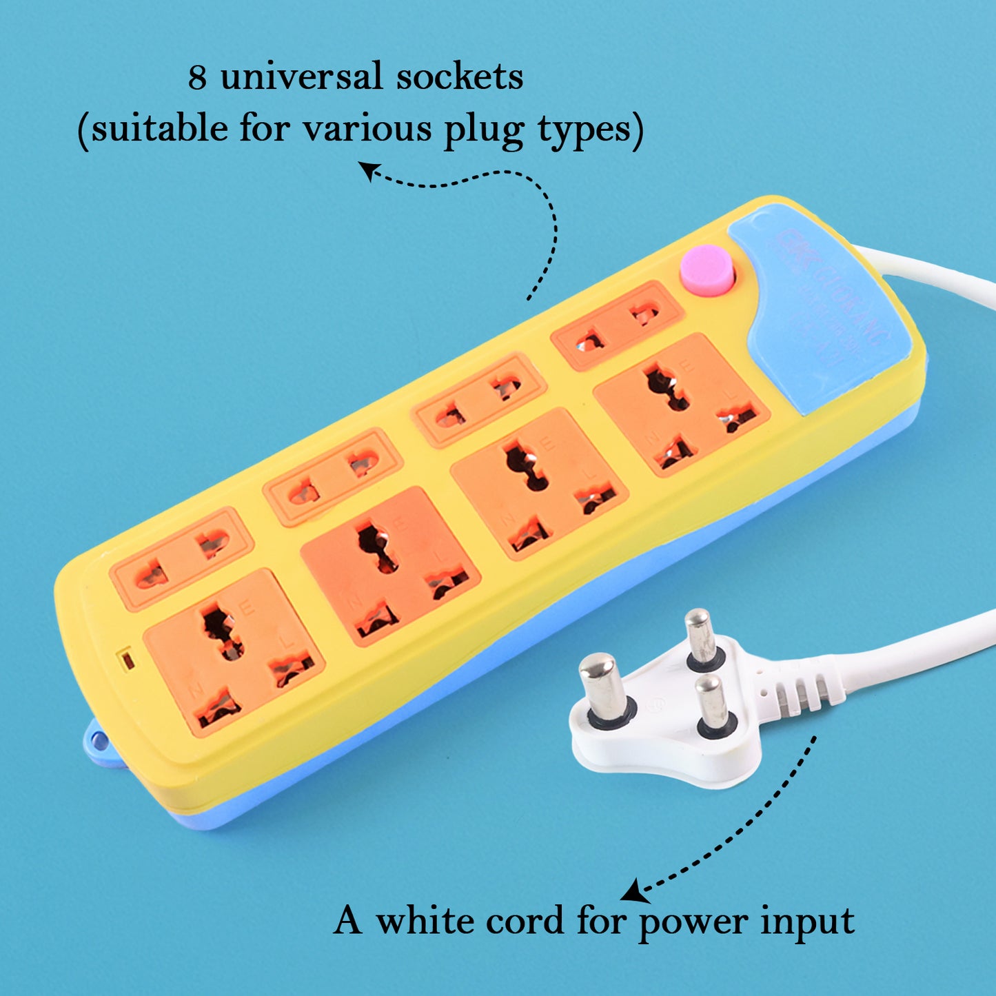 Multi Socket Extension Board (8 Socket 1 Pc)