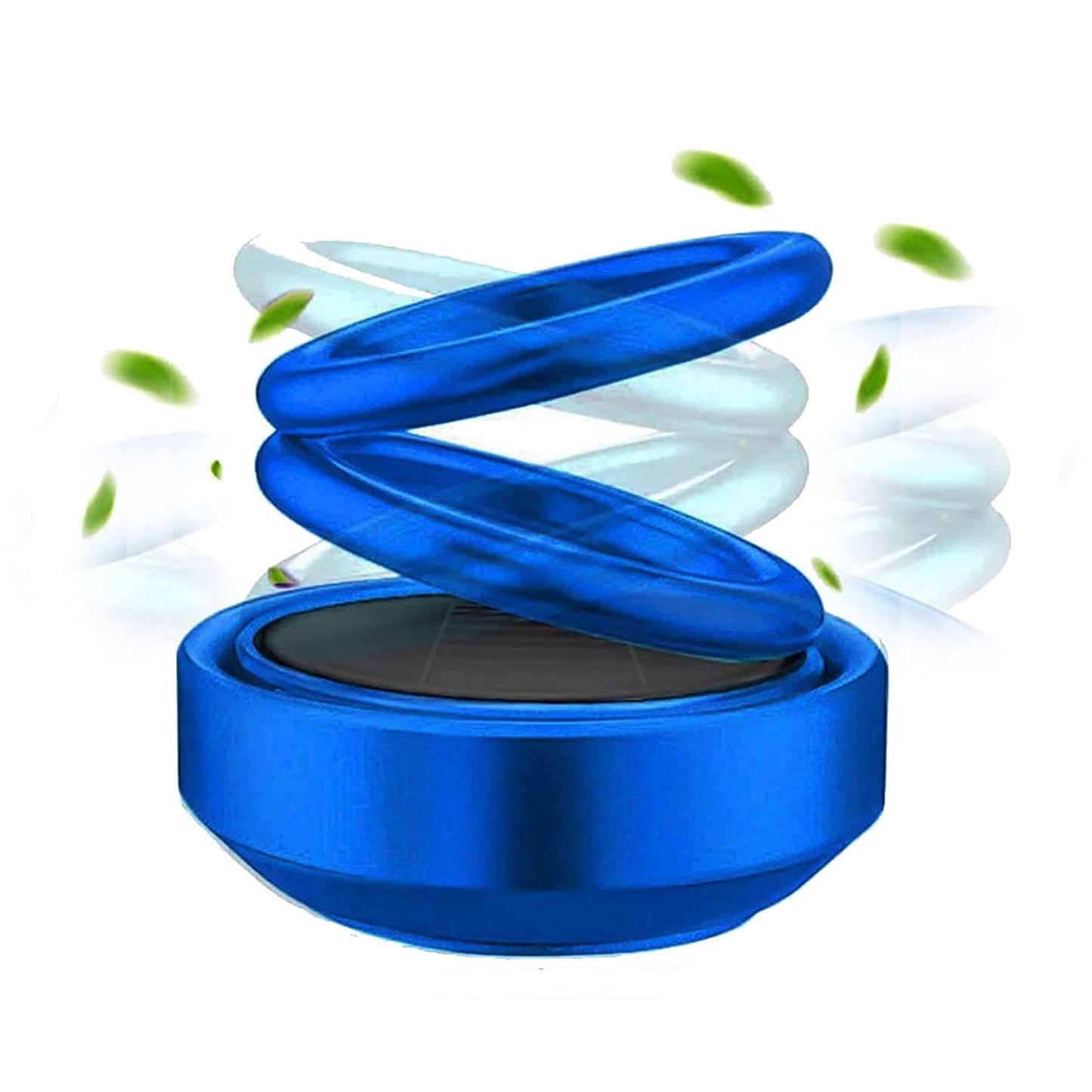 Solar Power Car Aroma Diffuser 360double Ring Rotating Design Car Fragrance Diffuser Car Perfume Air Freshener For Dashboard Home Office - LootFaat
