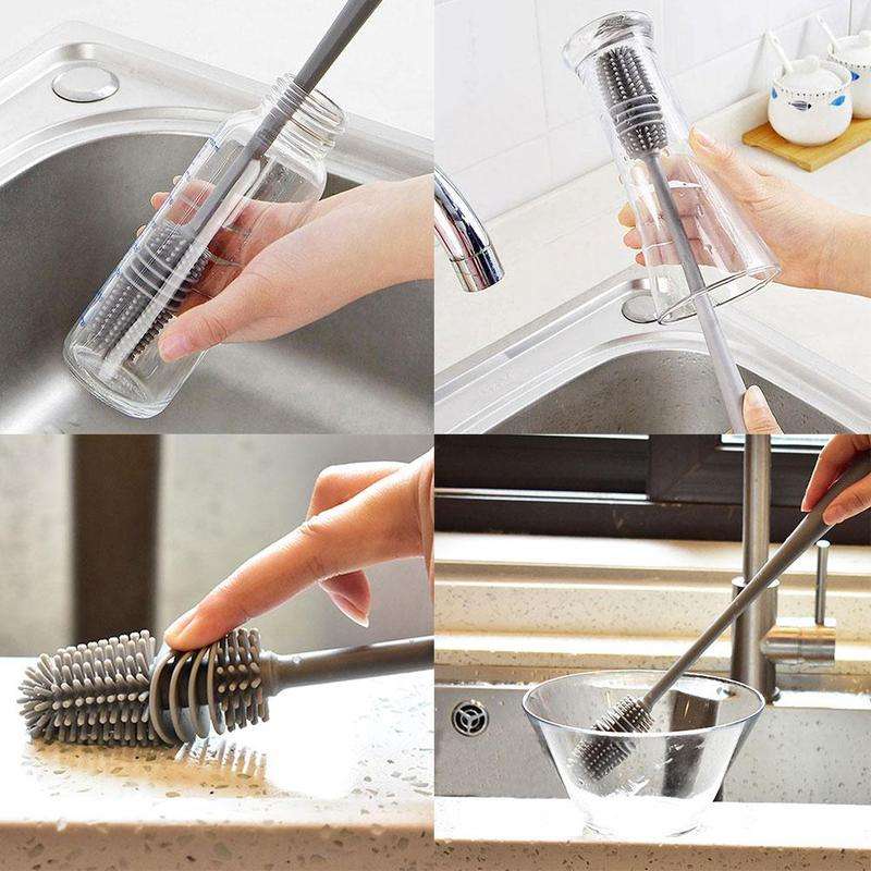 Long Bottle Cleaning Brush For Washing Water Bottle Narrow Neck Containers - LootFaat