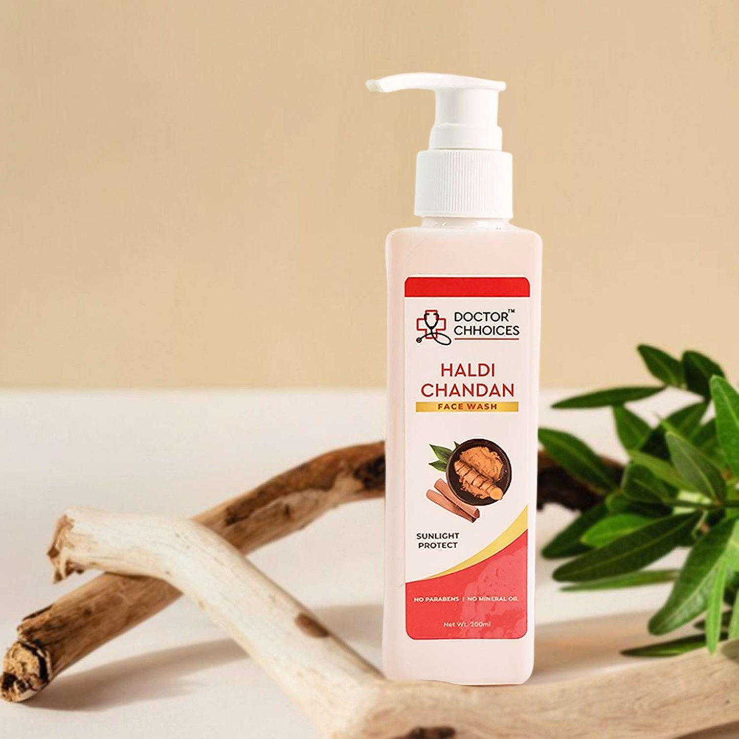 Doctor Choices Haldi Chandan Face Wash - Turmeric & Sandalwood, 200ml