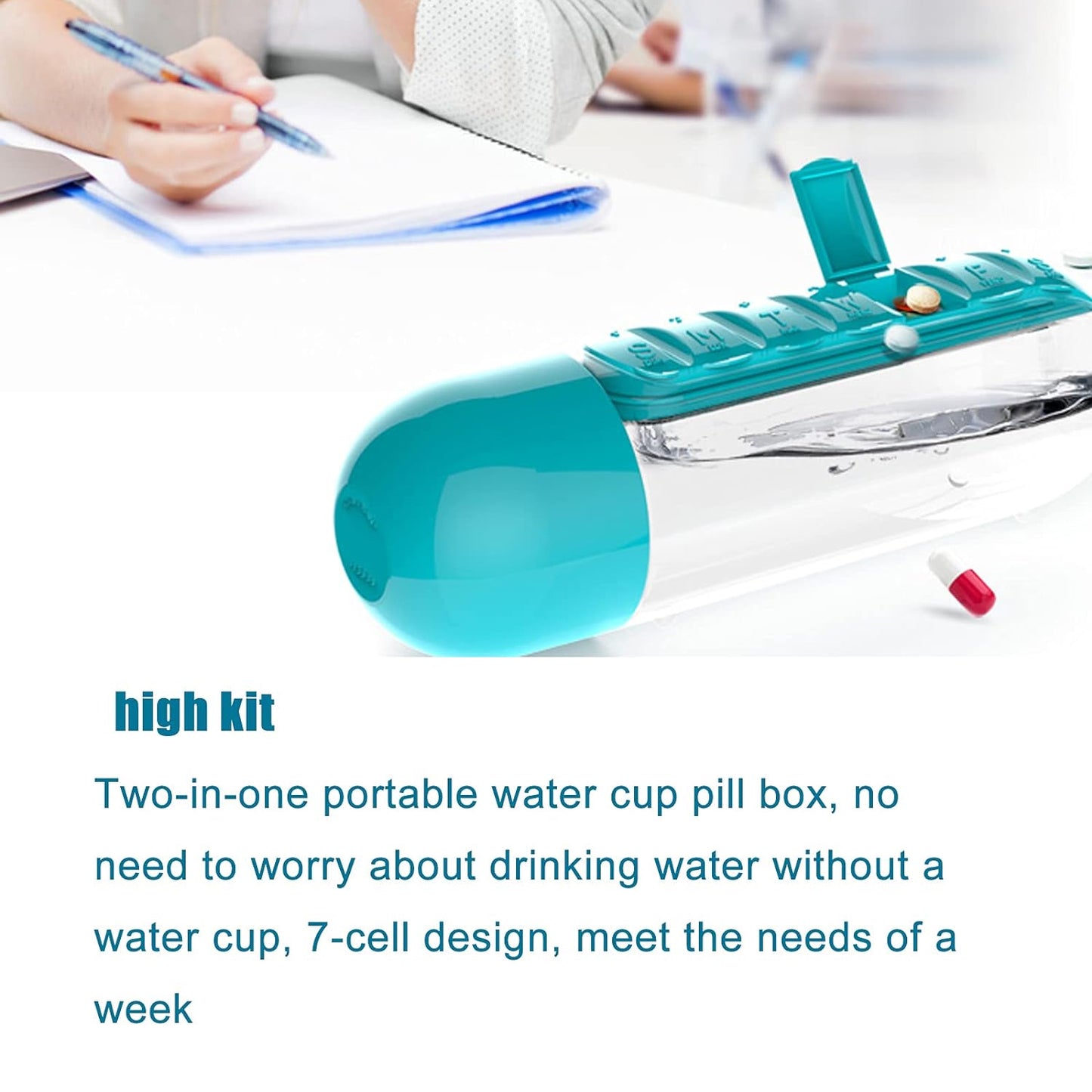 Pill Vitamin Bottle Water Bottle Multi Functional Use For Traveling Outdoor Use Water Bottle Travelling Kit Summer Special Bottle (600 Ml Mix Color ) - LootFaat