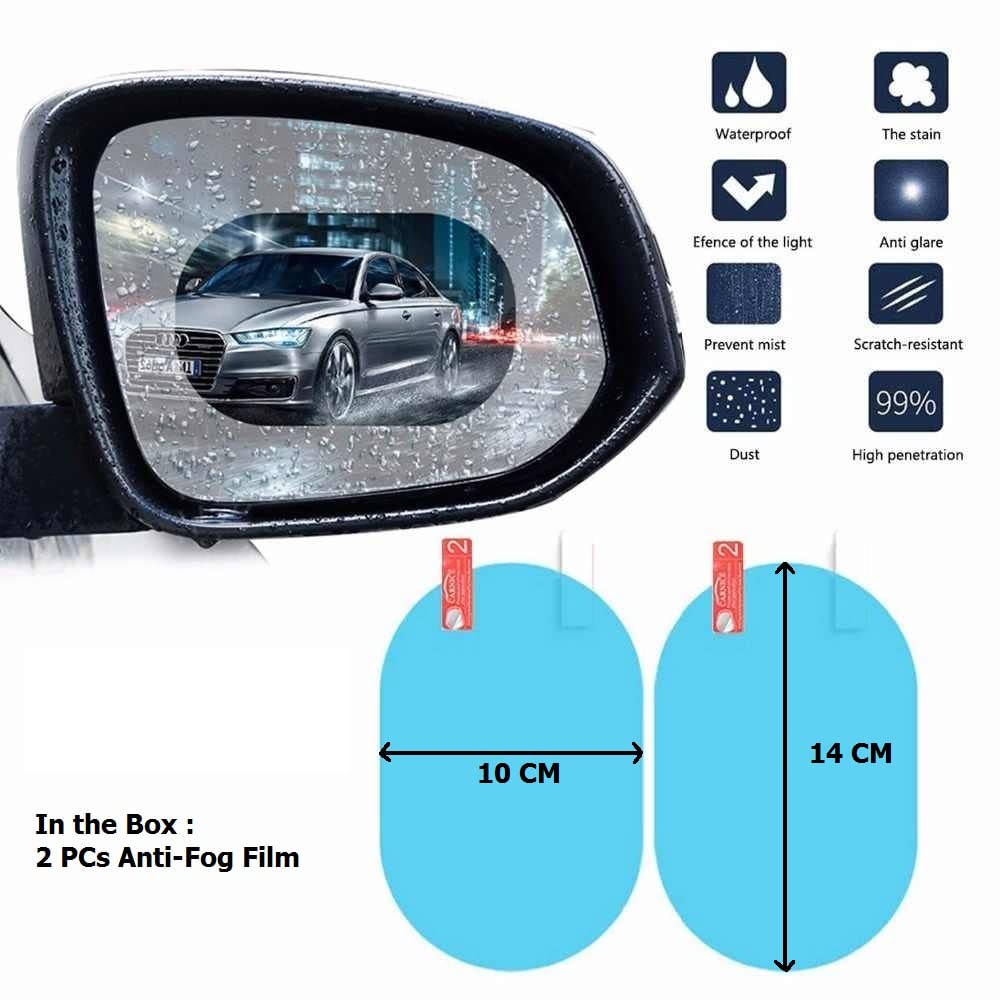 Anti Fog Anti Scratch Interior Rearview Car Mirror Film Waterproof Hd Clear Protective Sticker Film For Safe Driving Car Mirrors Side Windows - LootFaat
