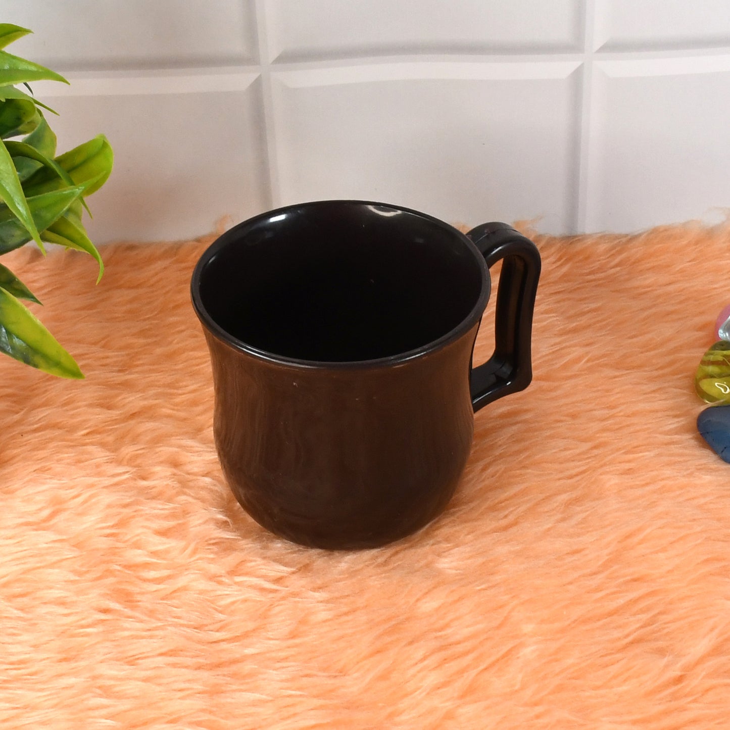 Premium Plastic Coffee Tea Cups Mug With Handle(1 Pc Loose Black) - LootFaat