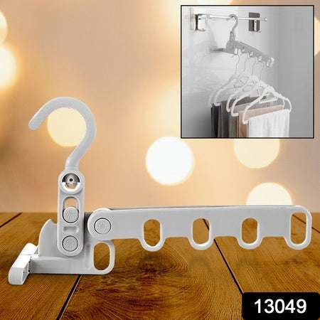 5holes Foldable Clothes Hanger Travel Clothes Hanger Multifunctional Clothes Hanger Space-saving Wall Holder Clothes Rack Robust Clothes Hanger For Travel Indoors. - LootFaat